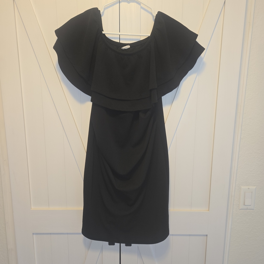 Elegant Black Ruffle Dress